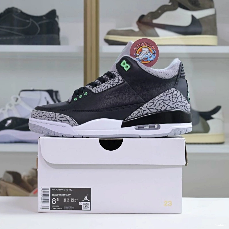 3 Glow Air Green Jordan 0302